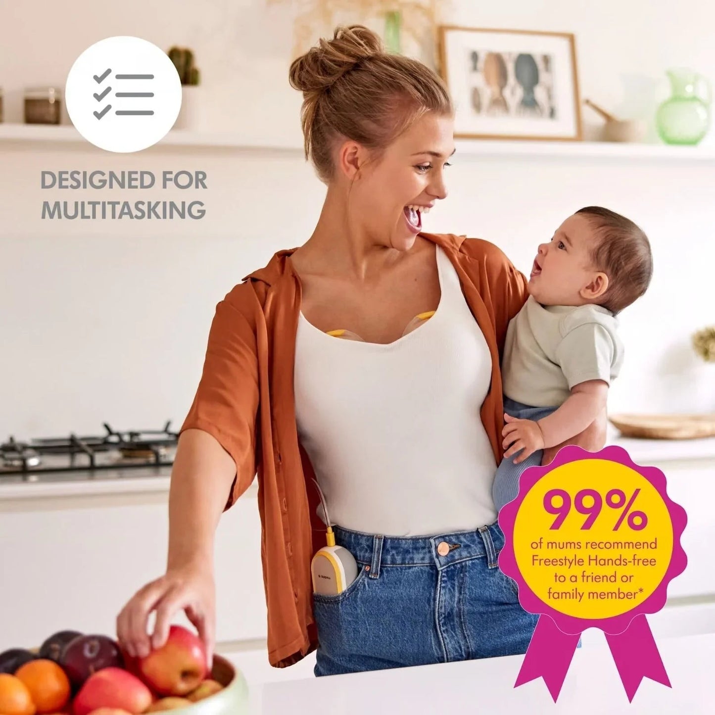 Medela Freestyle Hands - Free Double Electric Breast Pump - mezetto ebebek ebebek