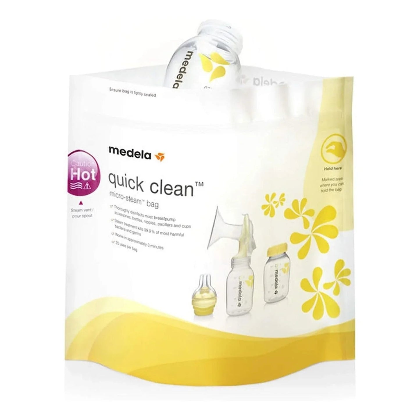 Medela Quick Clean Micro - Steam Bags Pack of 5 - mezetto ebebek ebebek