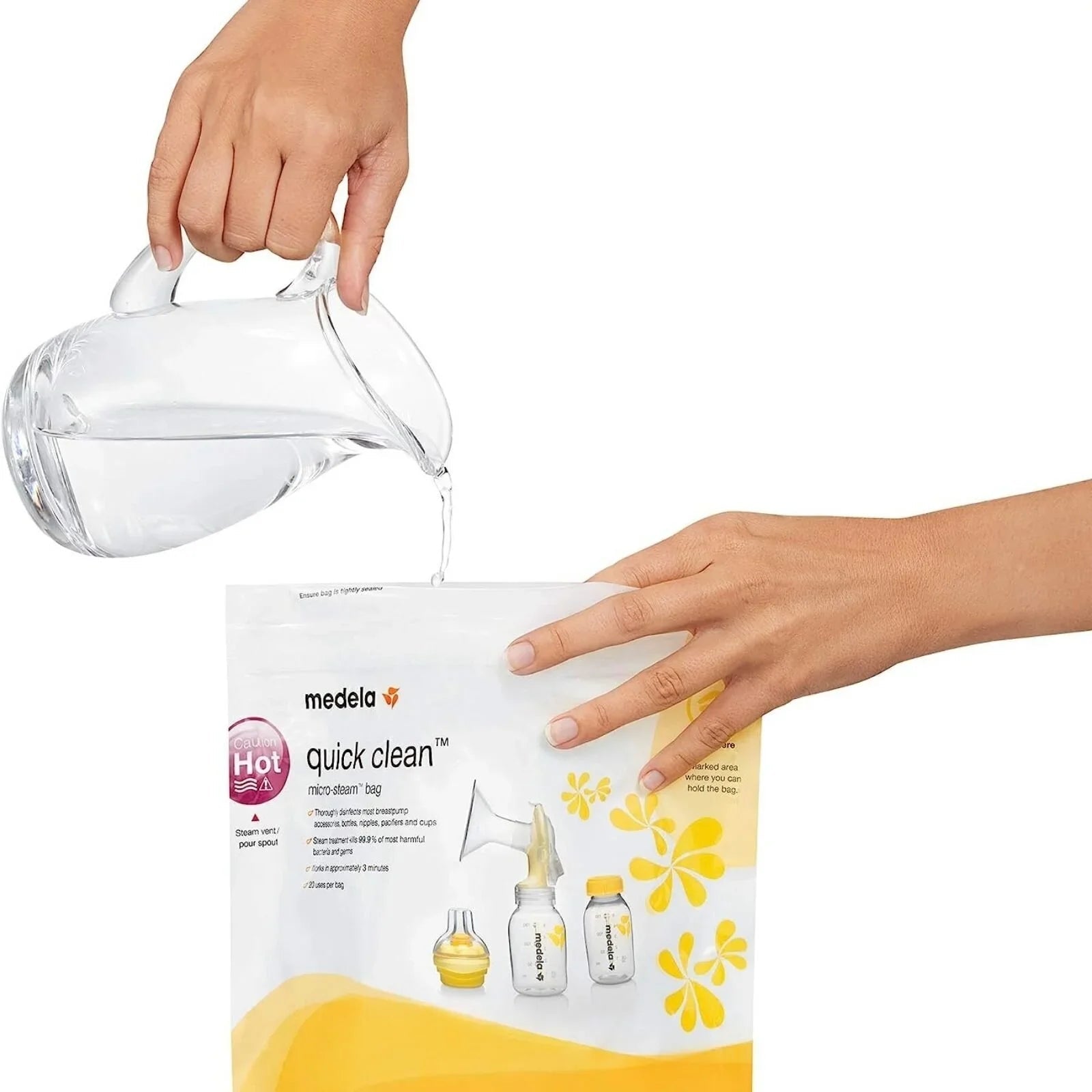 Medela Quick Clean Micro - Steam Bags Pack of 5 - mezetto ebebek ebebek