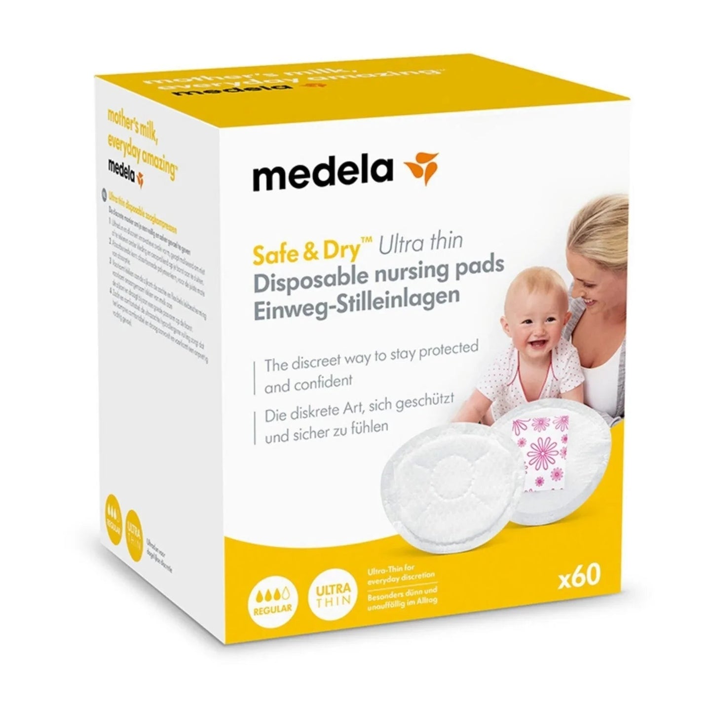Medela Safe and Dry Nursing Pads 60 pcs - mezetto ebebek ebebek