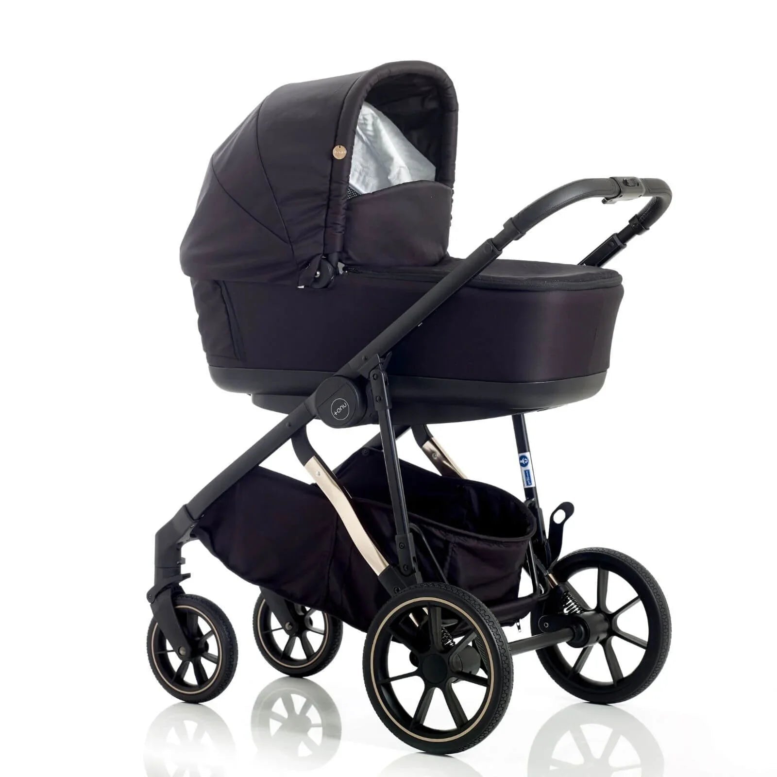 Mee - Go Uno Plus 2 - in - 1 Pushchair & Pram - Black/Rose - mezetto ebebek ebebek