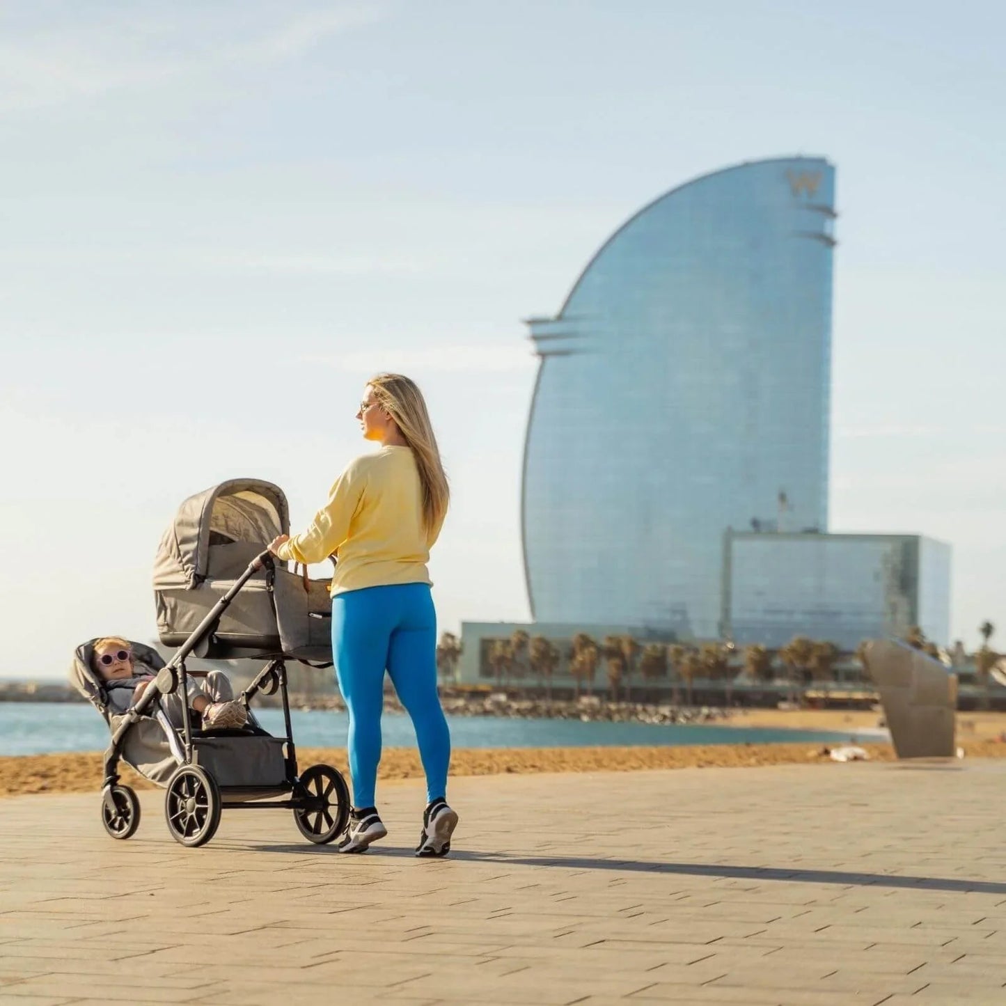 Mee - Go Uno Plus 2 - in - 1 Pushchair & Pram - Black/Rose - mezetto ebebek ebebek