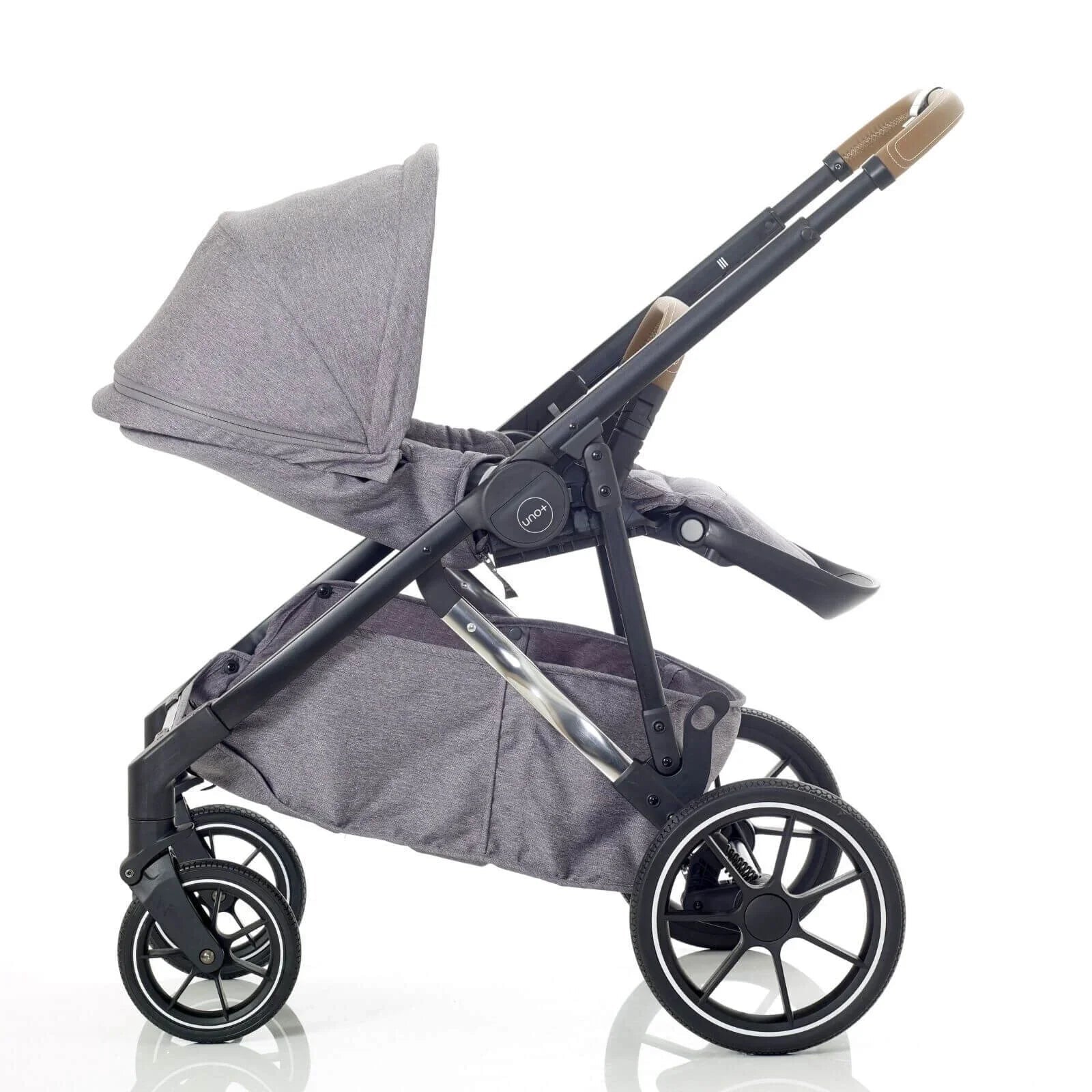 Mee - Go UNO Plus 3 - in - 1 Travel System - Grey/Chrome - mezetto ebebek ebebek