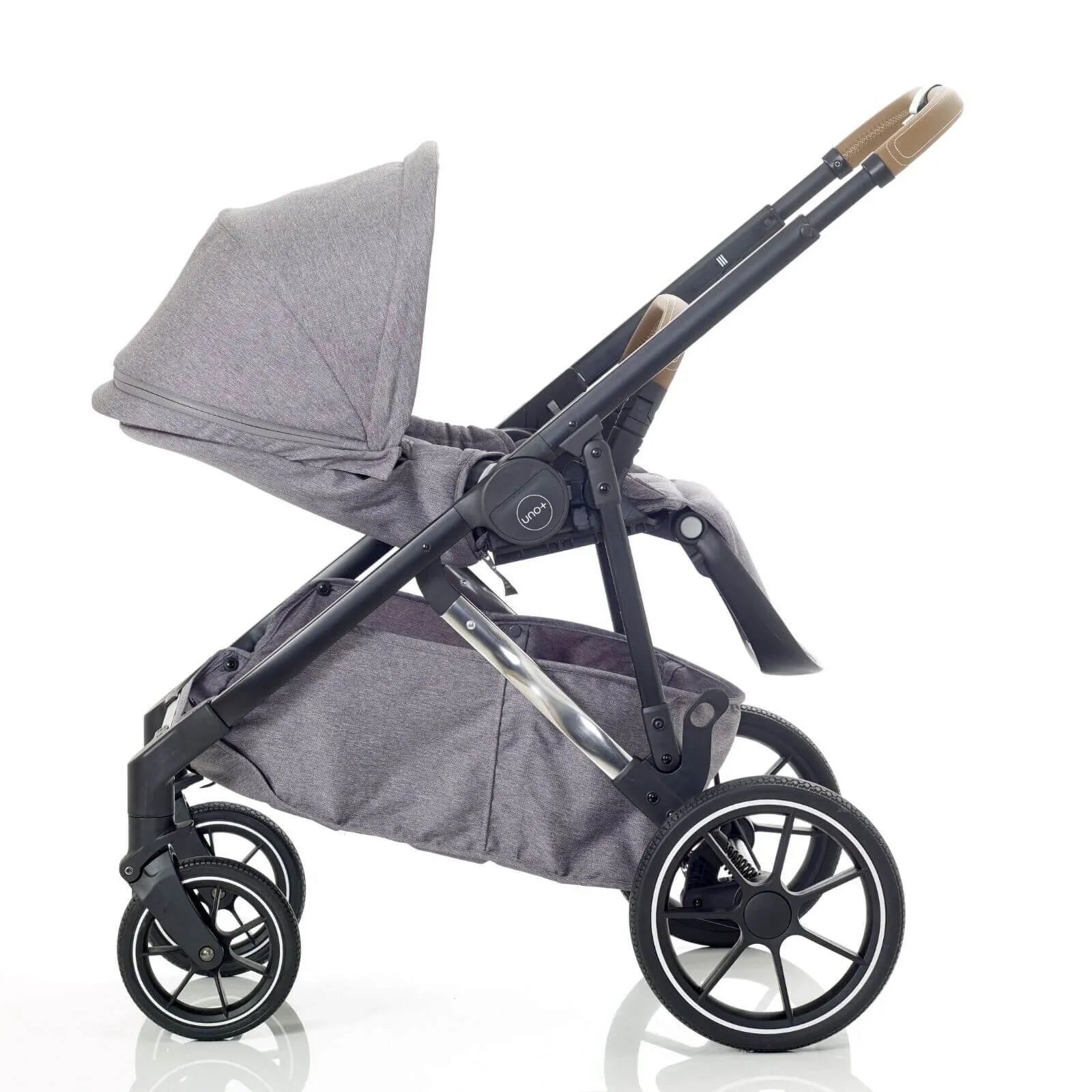 Mee - Go UNO Plus 3 - in - 1 Travel System - Grey/Chrome - mezetto ebebek ebebek