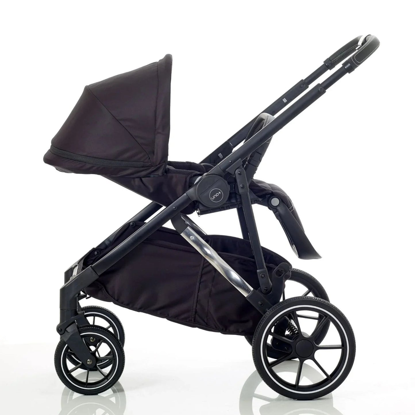 Mee - Go UNO Plus 3 - in - 1 with ISOFIX Base Travel System - Black/Chrome - mezetto ebebek ebebek