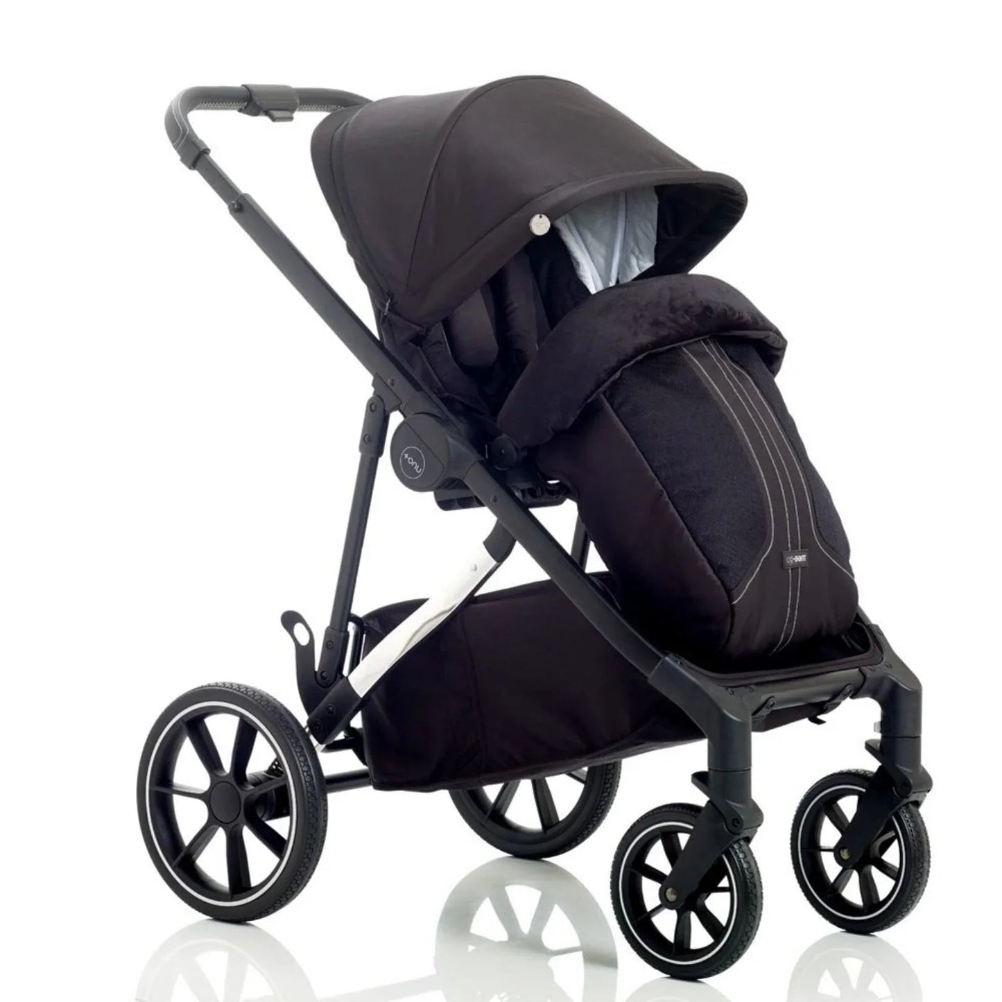 Mee - Go UNO Plus 3 - in - 1 with ISOFIX Base Travel System - Black/Chrome - mezetto ebebek ebebek