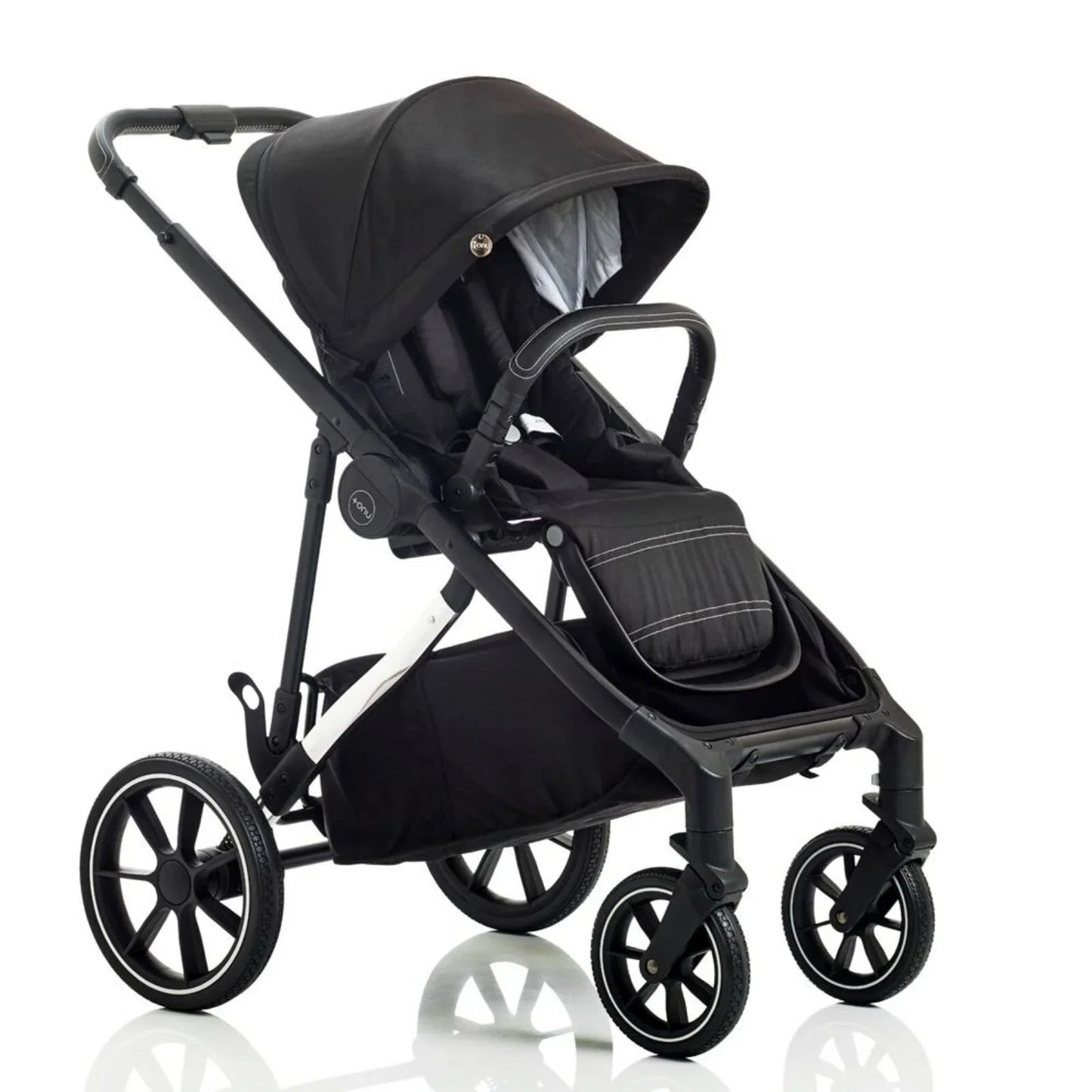 Mee - Go UNO Plus 3 - in - 1 with ISOFIX Base Travel System - Black/Chrome - mezetto ebebek ebebek