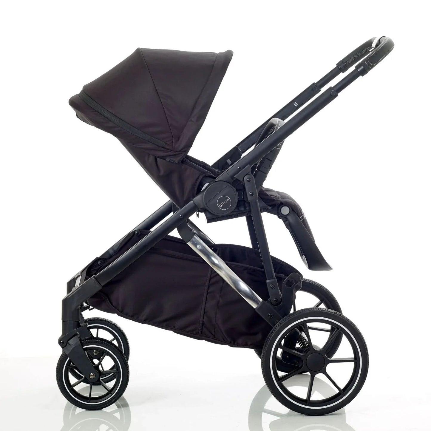Mee - Go UNO Plus 3 - in - 1 with ISOFIX Base Travel System - Black/Chrome - mezetto ebebek ebebek
