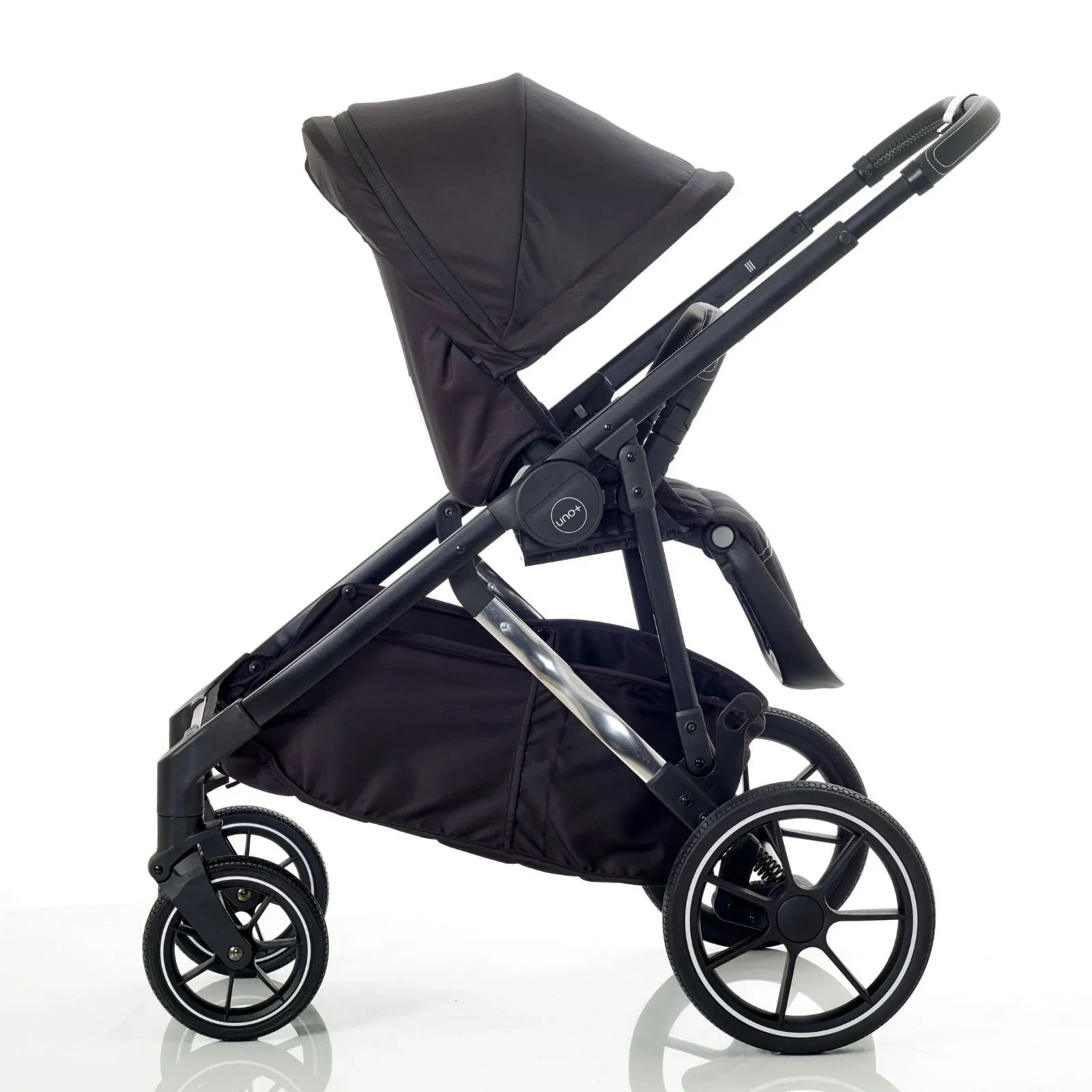 Mee - Go UNO Plus 3 - in - 1 with ISOFIX Base Travel System - Black/Chrome - mezetto ebebek ebebek