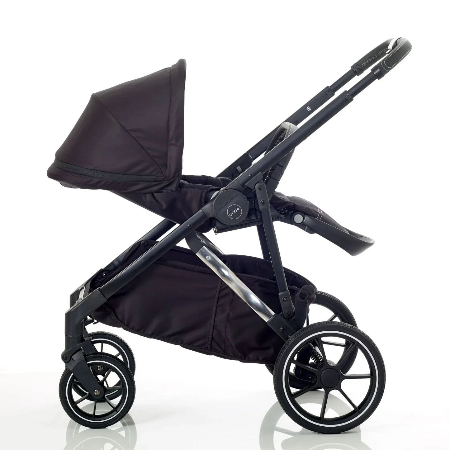 Mee - Go UNO Plus 3 - in - 1 with ISOFIX Base Travel System - Black/Chrome - mezetto ebebek ebebek