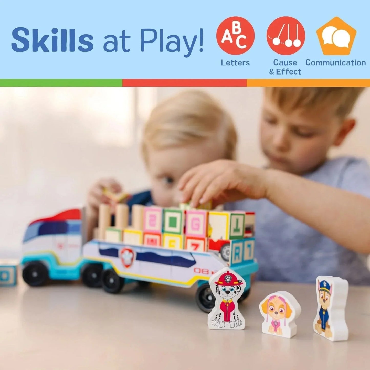 Melissa & Doug Paw Patrol ABC Block Truck - mezetto ebebek ebebek