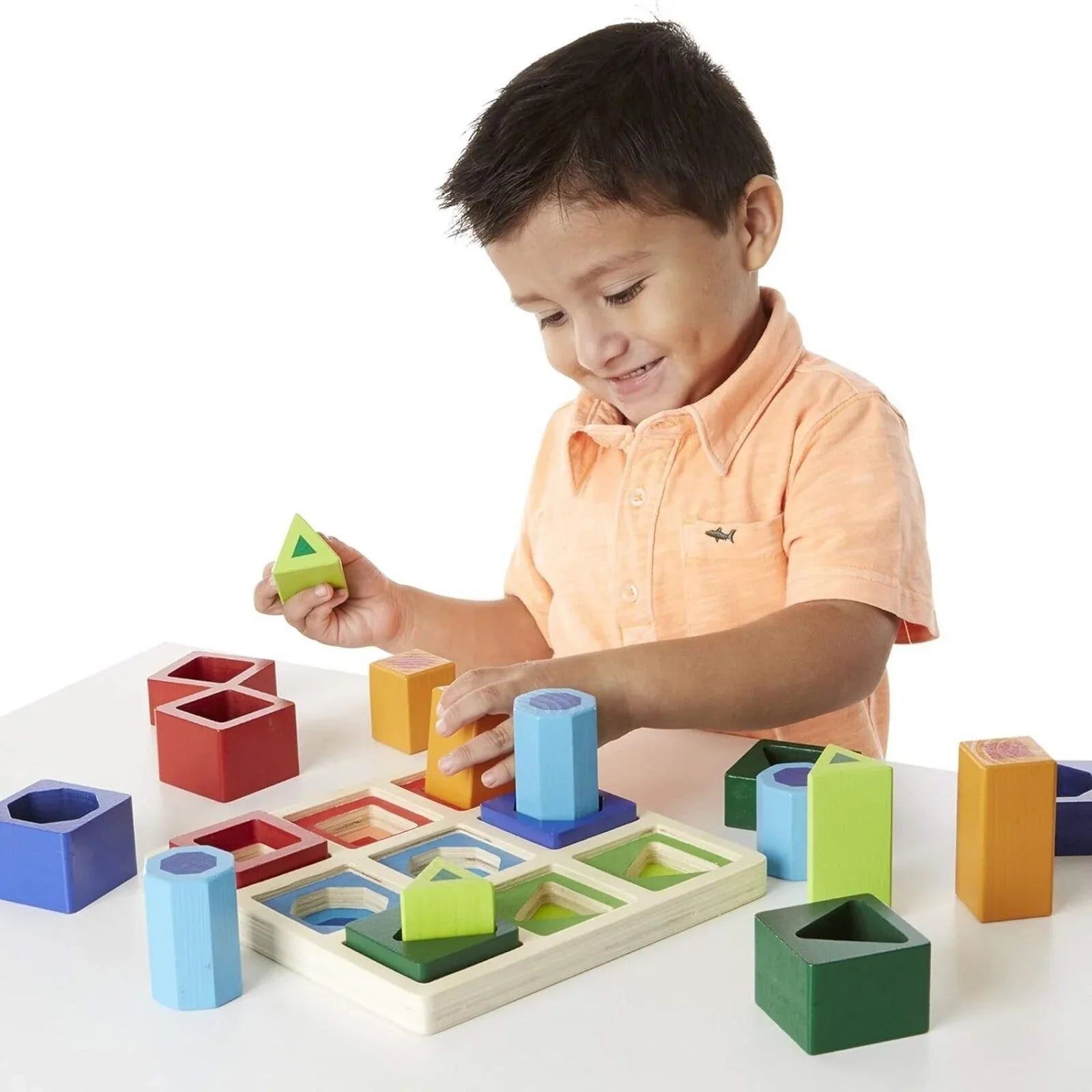 Melissa & Doug Shape Sequence Wooden Sorting Set - mezetto ebebek ebebek