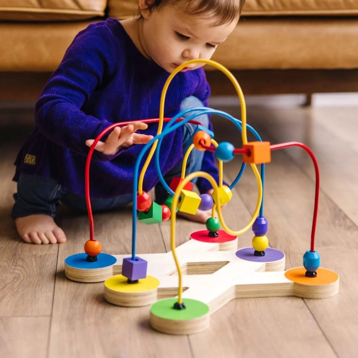 Melissa & Doug Wooden Jumbo Beads - mezetto ebebek ebebek