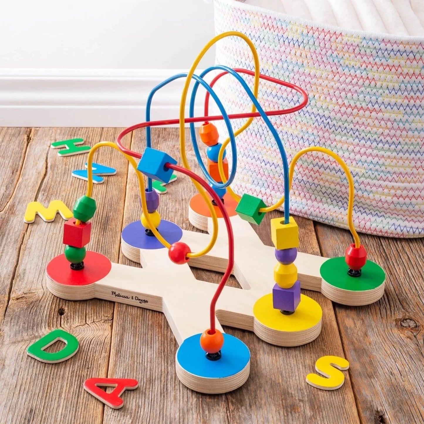 Melissa & Doug Wooden Jumbo Beads - mezetto ebebek ebebek