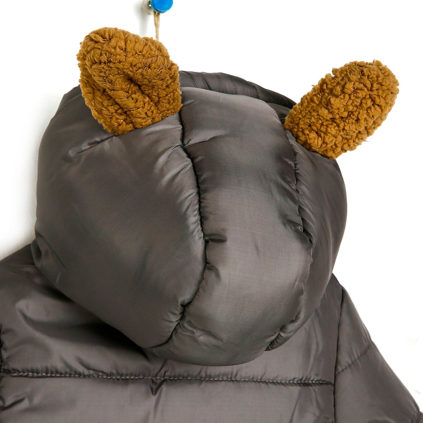 Midimod Baby Boy Coat with Toy Pocket - Dark Grey - mezetto ebebek ebebek