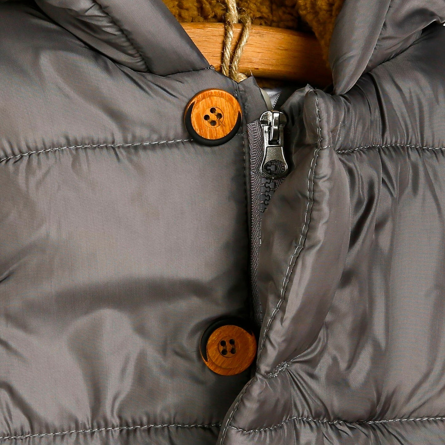 Midimod Baby Boy Coat with Toy Pocket - Dark Grey - mezetto ebebek ebebek