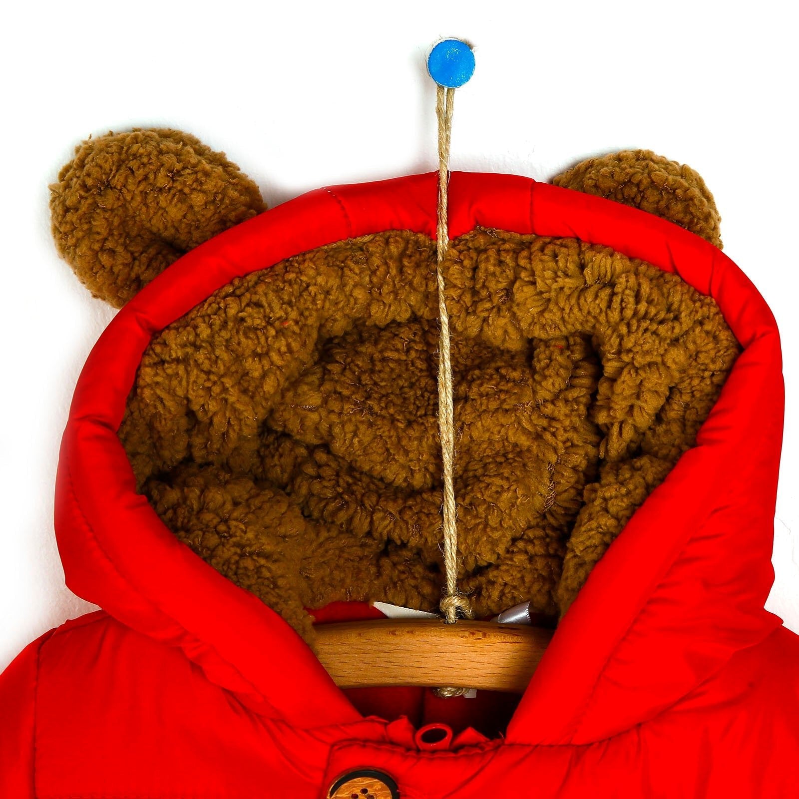 Midimod Baby Boy Coat with Toy Pocket - Red - mezetto ebebek ebebek