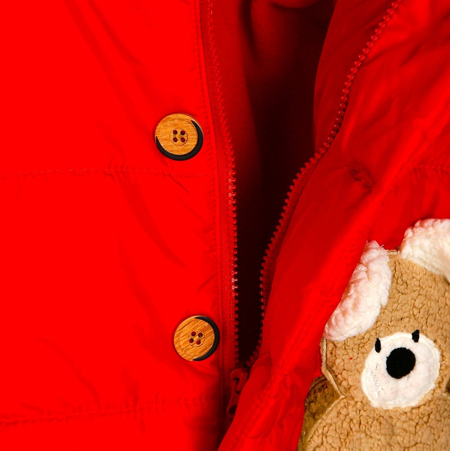 Midimod Baby Boy Coat with Toy Pocket - Red - mezetto ebebek ebebek