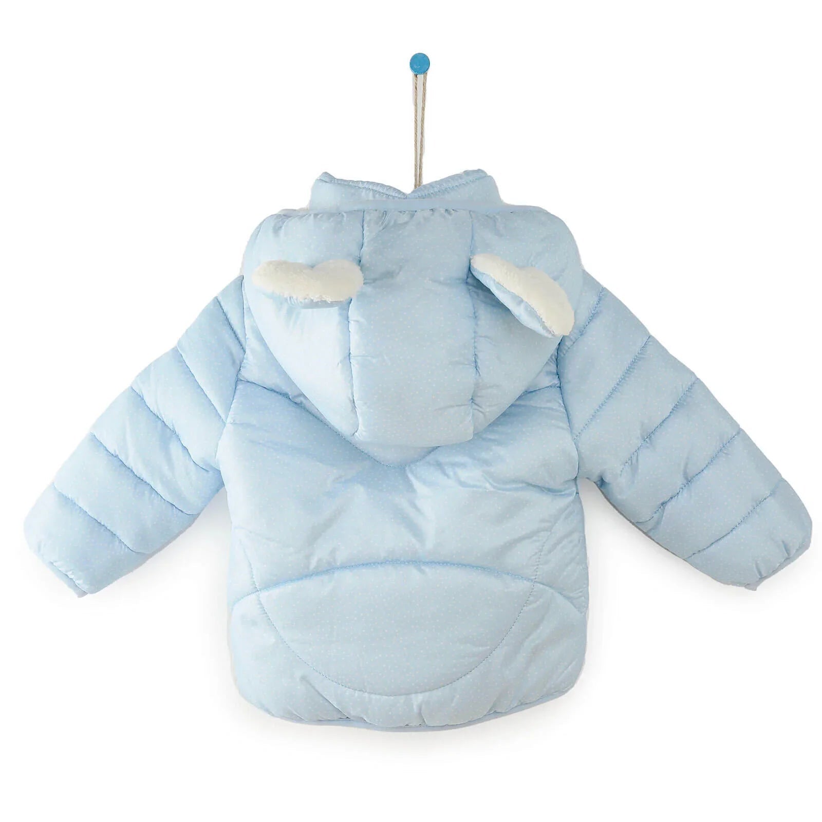 Midimod Baby Girl Coat with Ears - Blue - mezetto ebebek ebebek