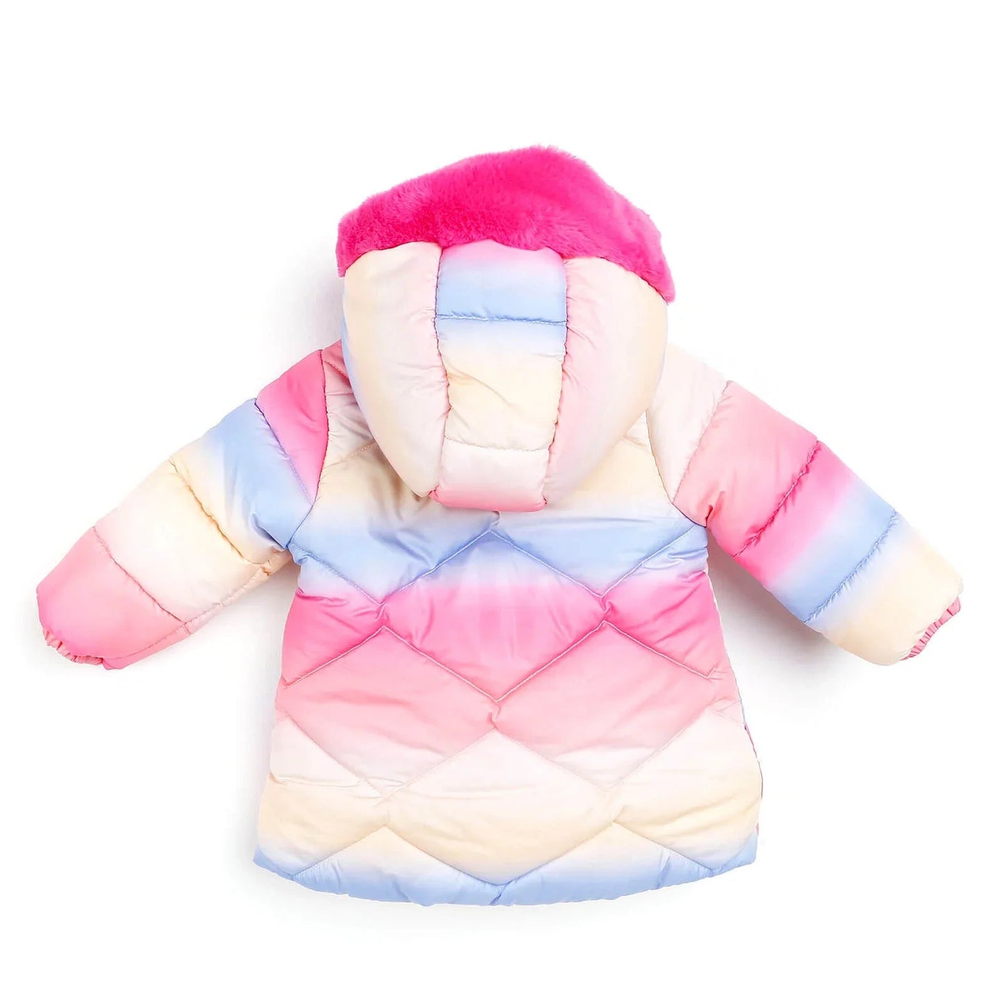 Midimod Baby Girl Colorful with Fur Pock - Fuchsia - mezetto ebebek ebebek