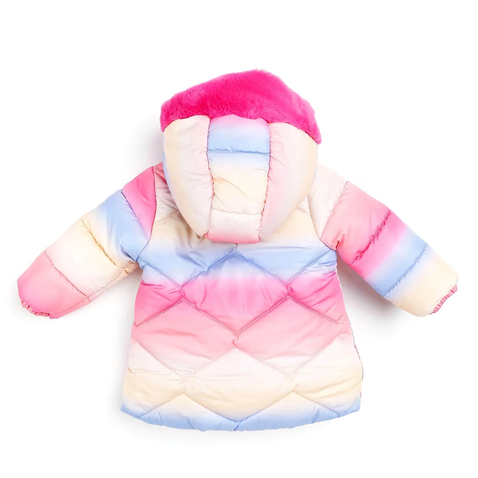 Midimod Baby Girl Colorful with Fur Pock - Fuchsia - mezetto ebebek ebebek
