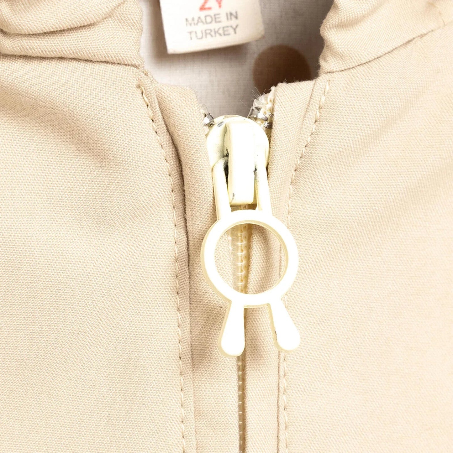 Midimod Basic Baby Girl Hooded Rabbit Raincoat - Beige - mezetto ebebek ebebek