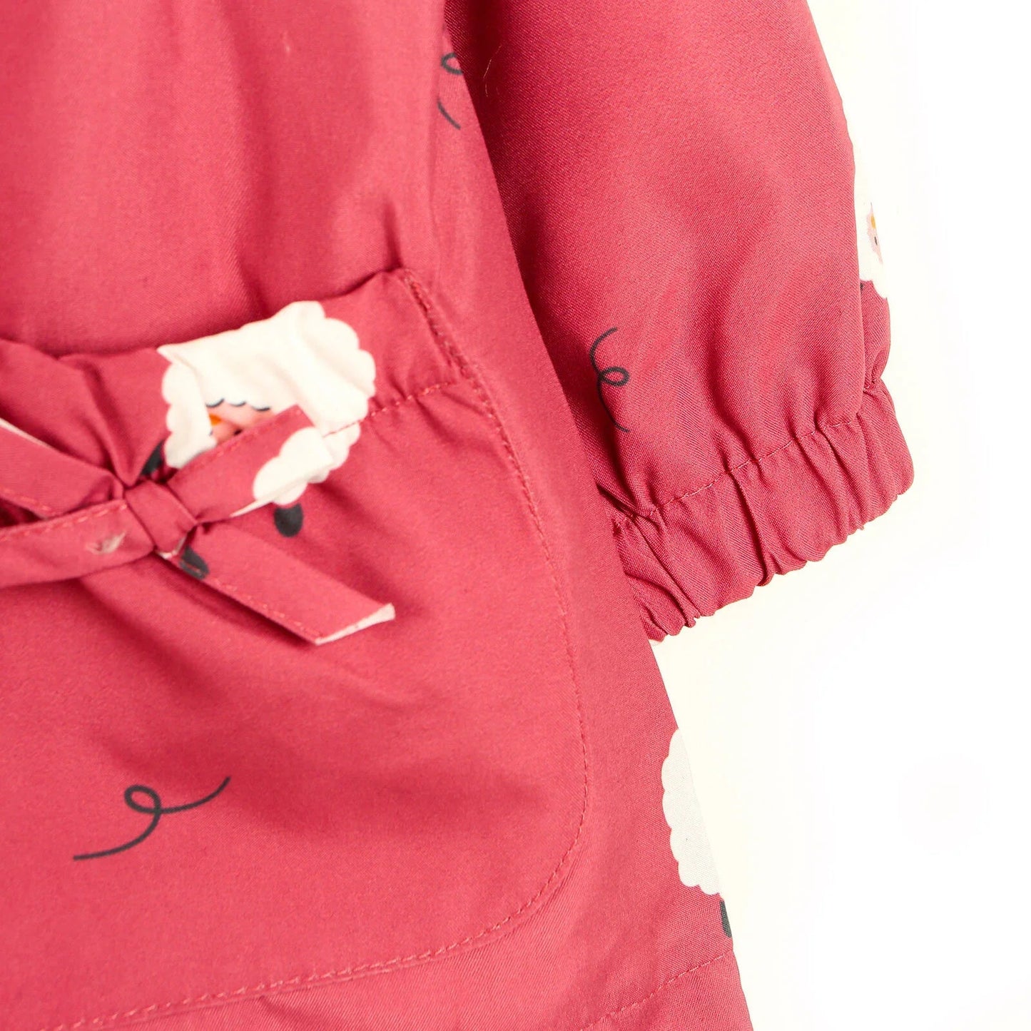Midimod Basic Baby Girl Sheep Printed Ho - Light Rose - mezetto ebebek ebebek