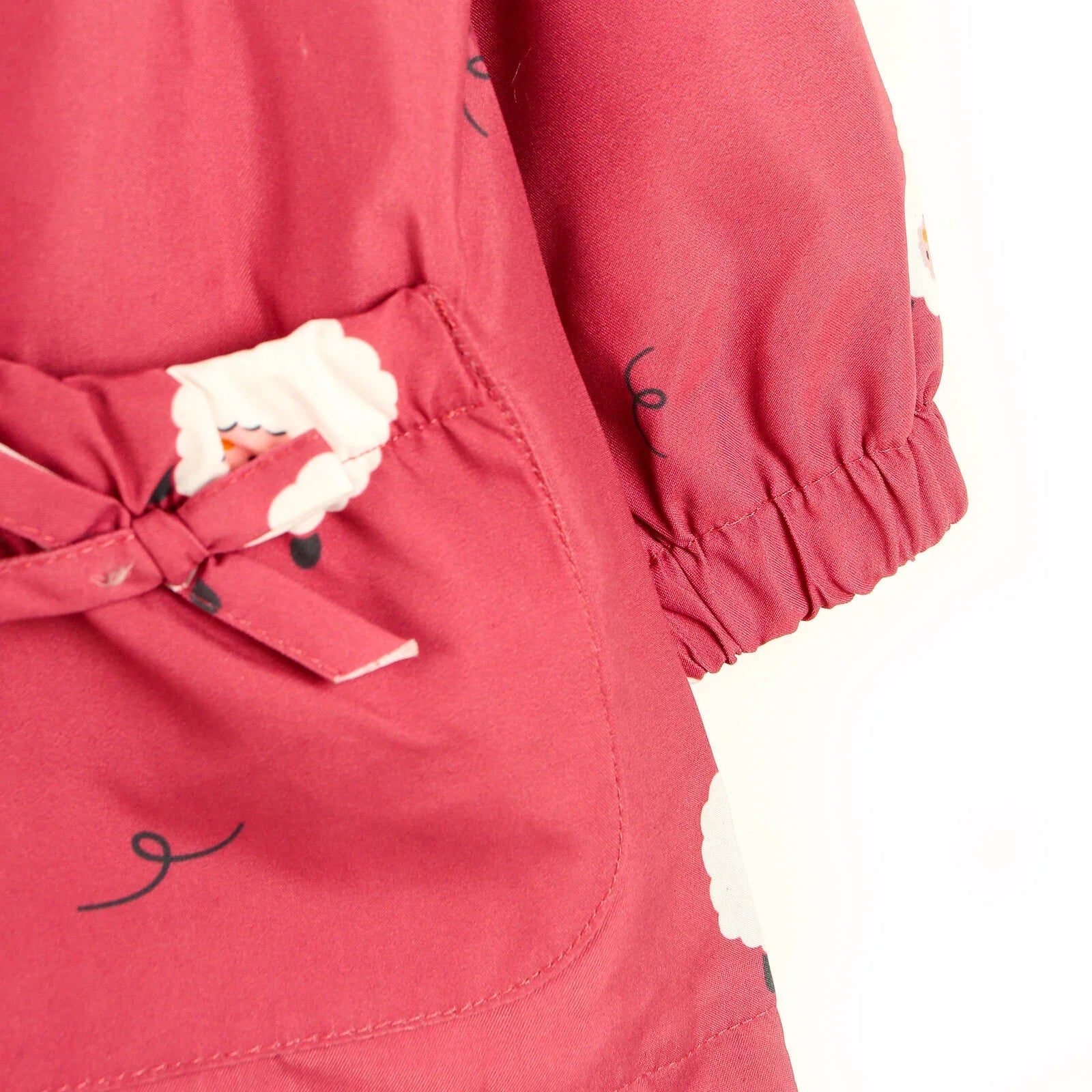 Midimod Basic Baby Girl Sheep Printed Ho - Light Rose - mezetto ebebek ebebek