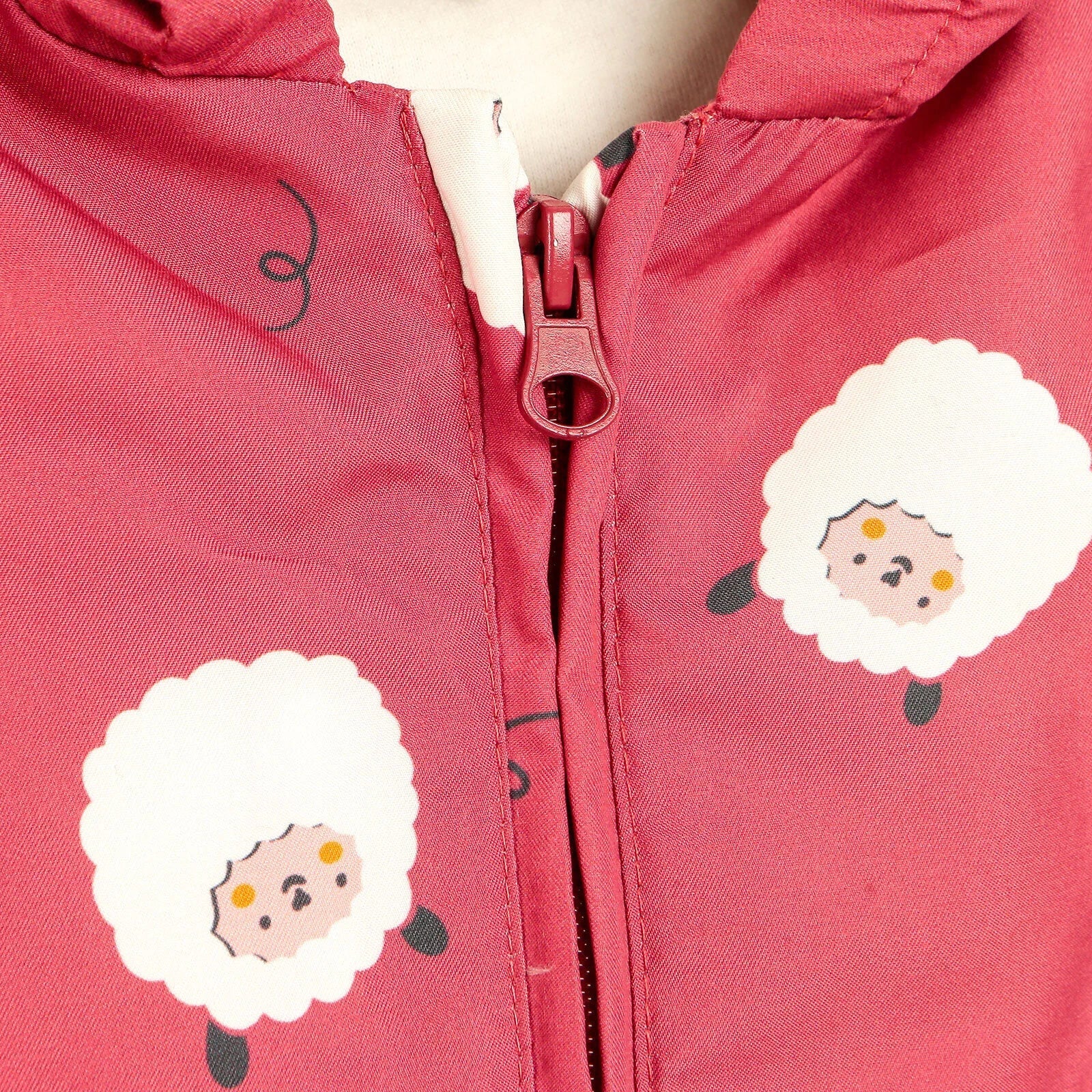 Midimod Basic Baby Girl Sheep Printed Ho - Light Rose - mezetto ebebek ebebek
