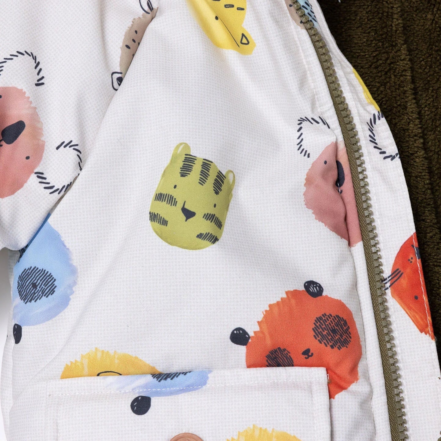 Midimod Coat - Ecru Printed - mezetto ebebek ebebek