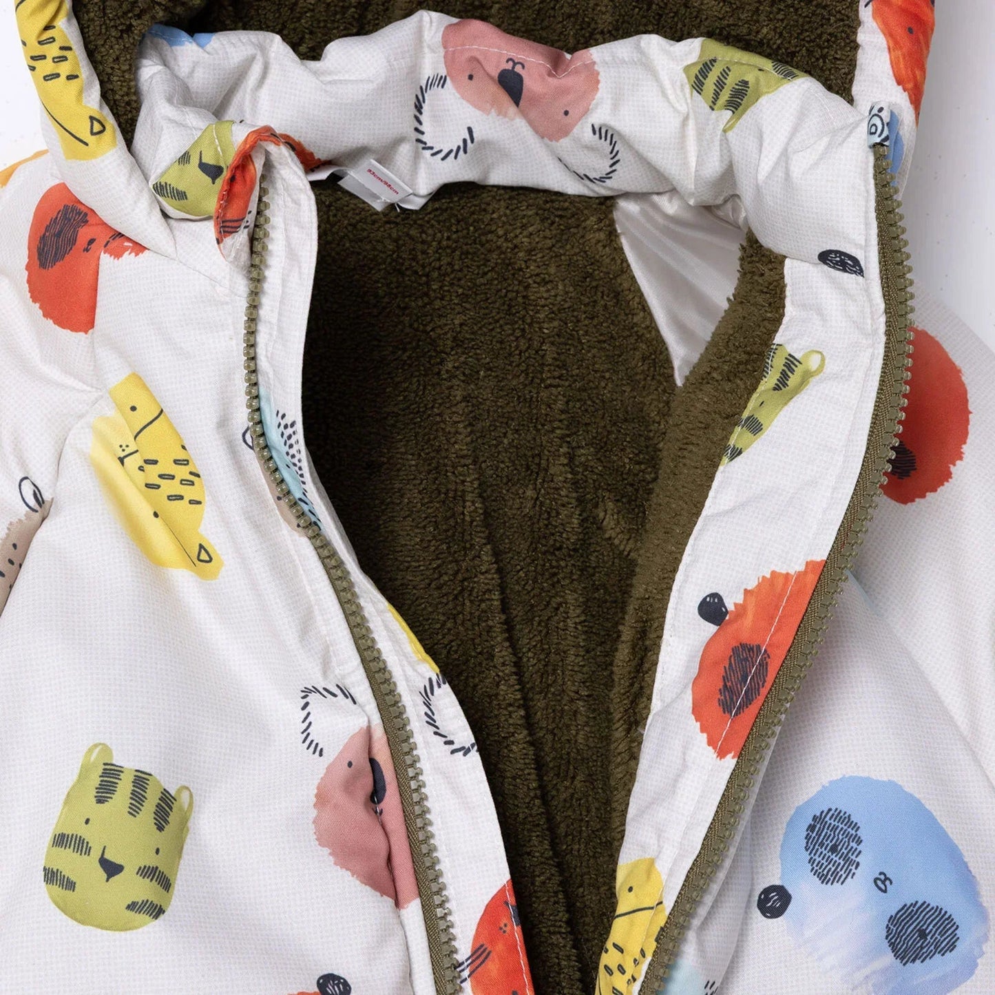 Midimod Coat - Ecru Printed - mezetto ebebek ebebek