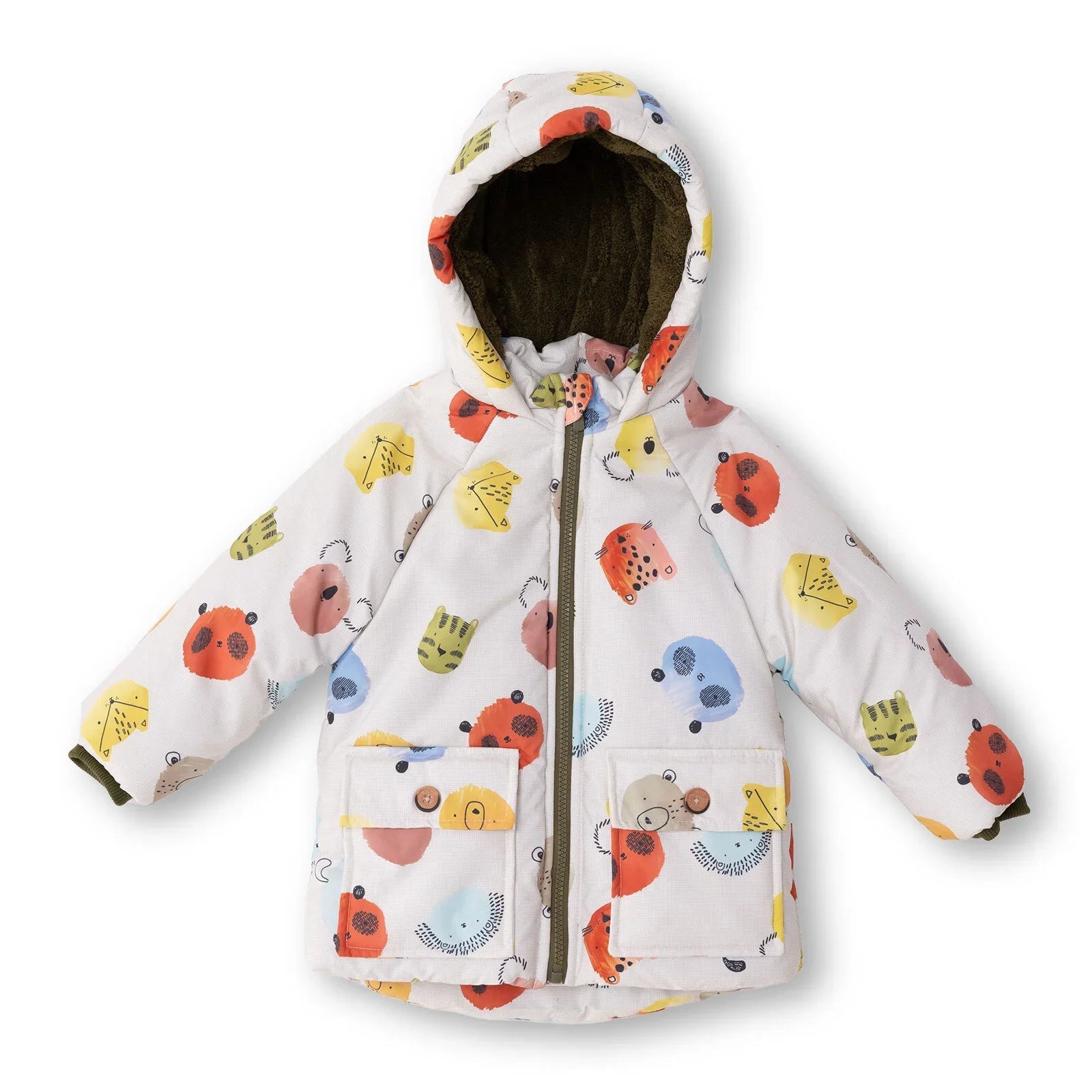 Midimod Coat - Ecru Printed - mezetto ebebek ebebek