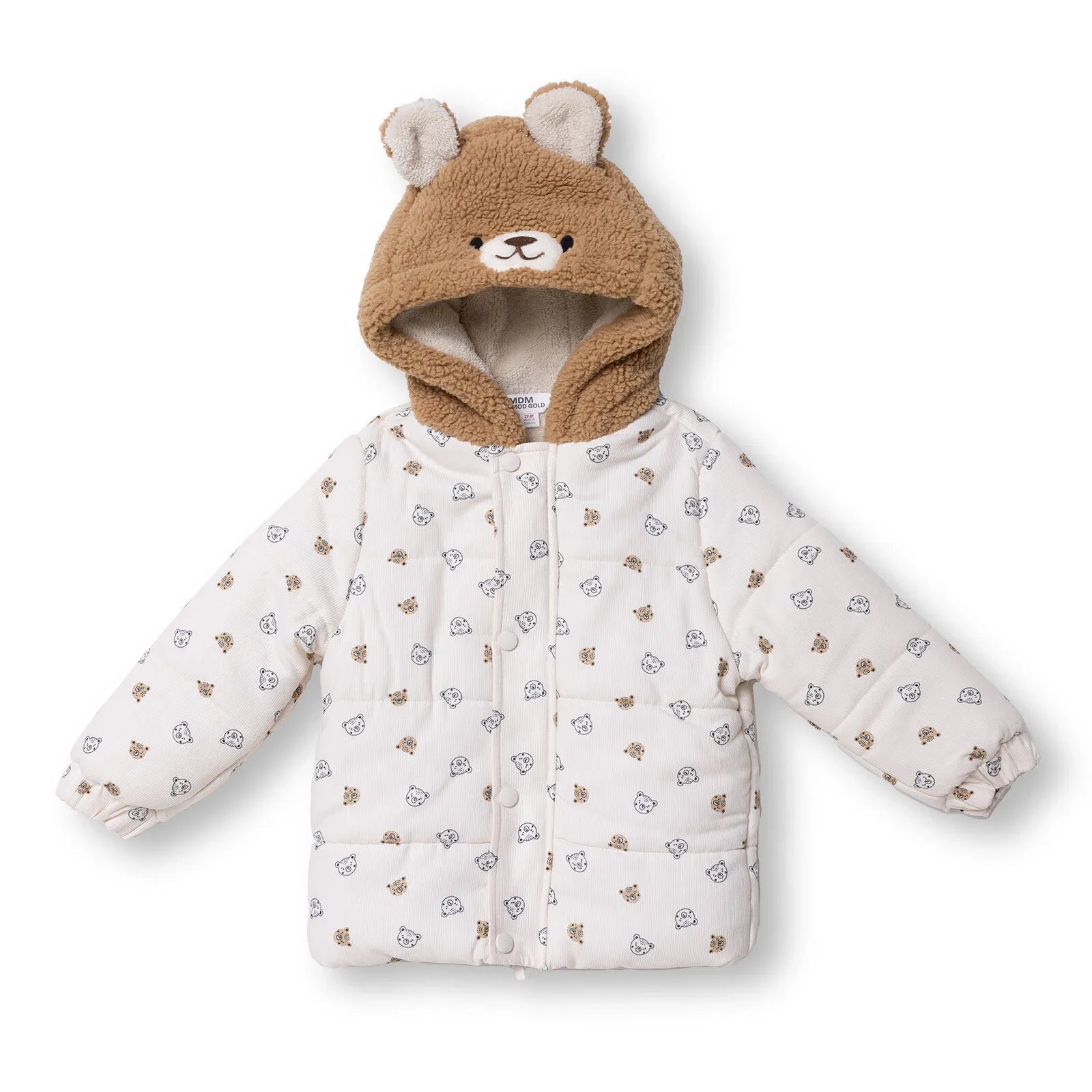 Midimod Coat - Ecru Printed - mezetto ebebek ebebek