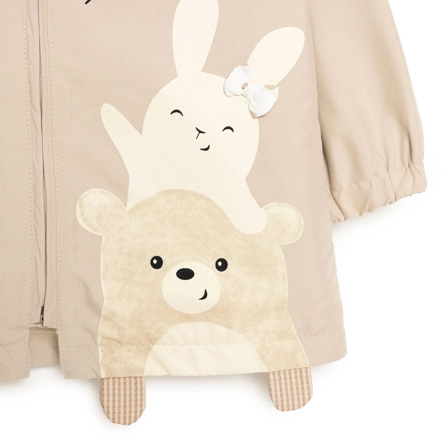 Midimod Girl Raincoat - Beige - mezetto ebebek ebebek