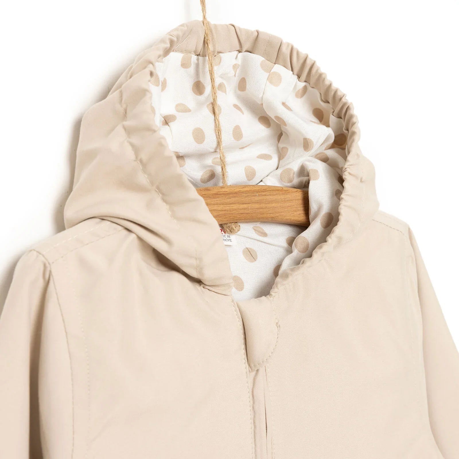 Midimod Girl Raincoat - Beige - mezetto ebebek ebebek