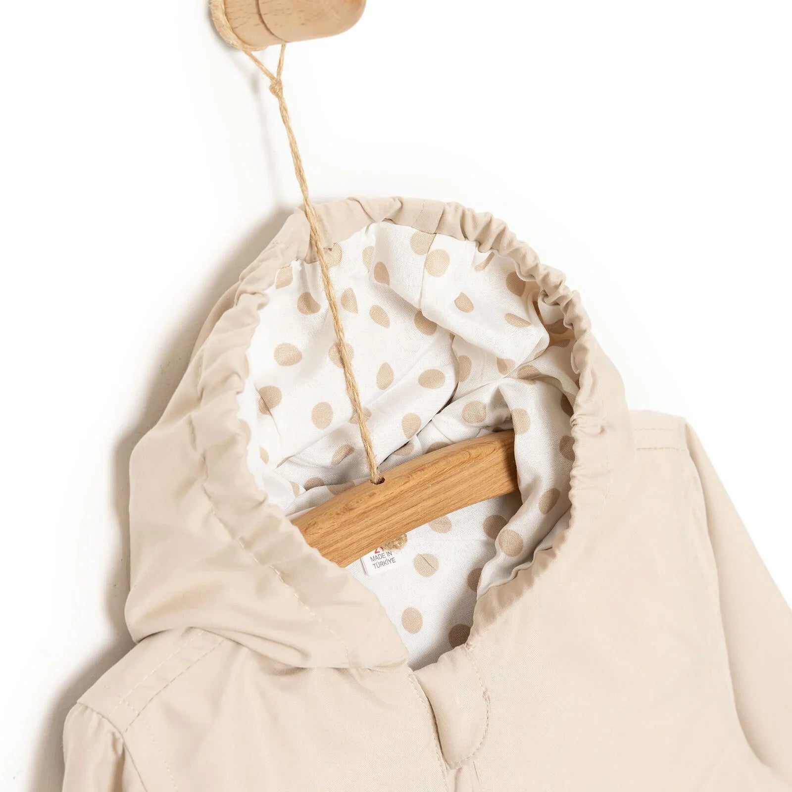 Midimod Girl Raincoat - Beige - mezetto ebebek ebebek