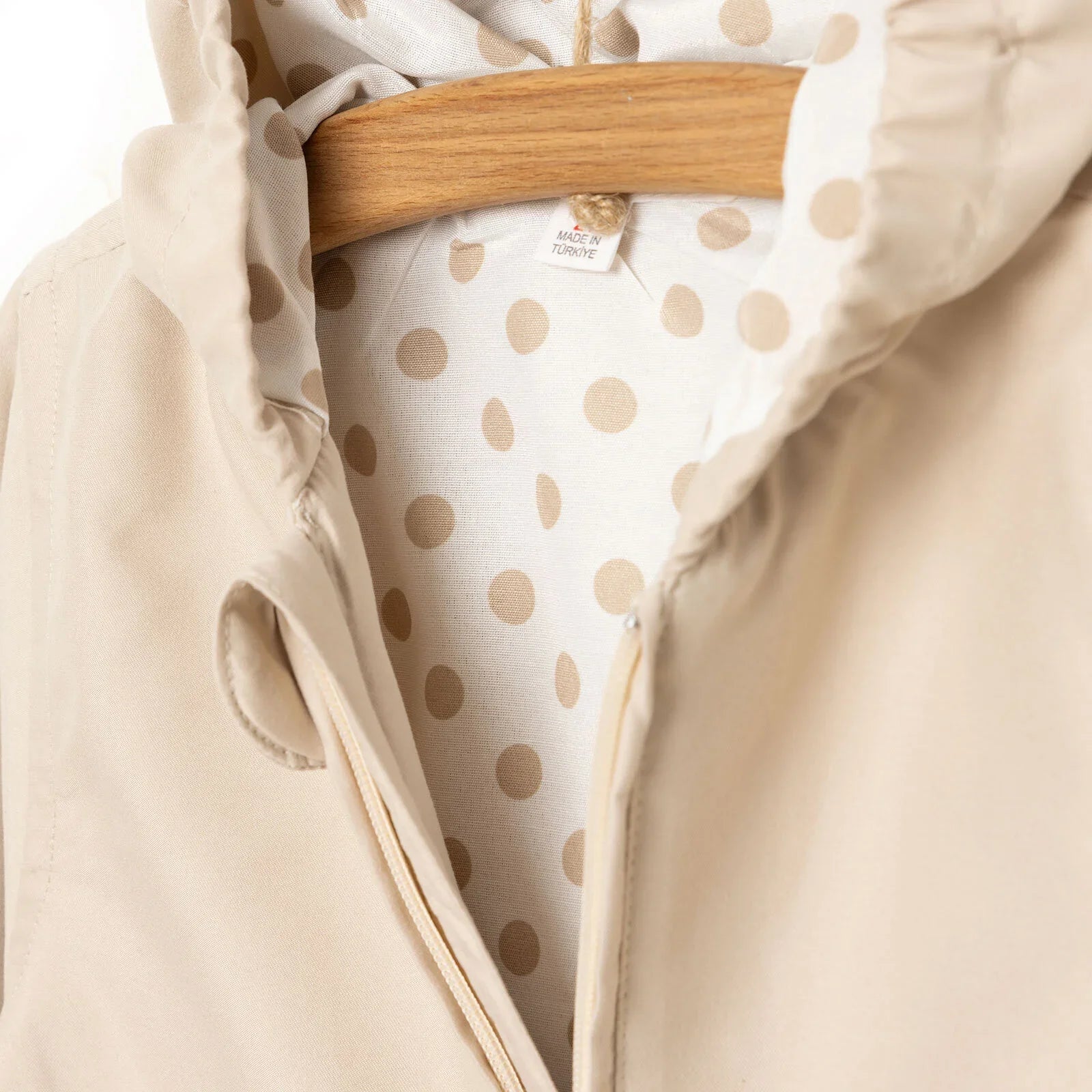 Midimod Girl Raincoat - Beige - mezetto ebebek ebebek
