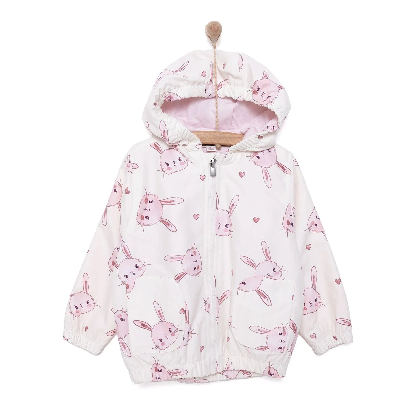 Midimod Girl Raincoat - Ecru - mezetto ebebek ebebek