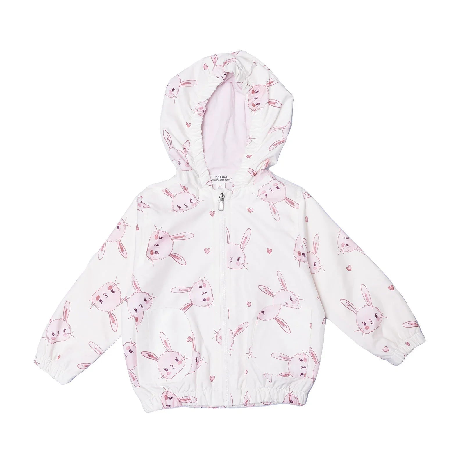 Midimod Girl Raincoat - Ecru - mezetto ebebek ebebek