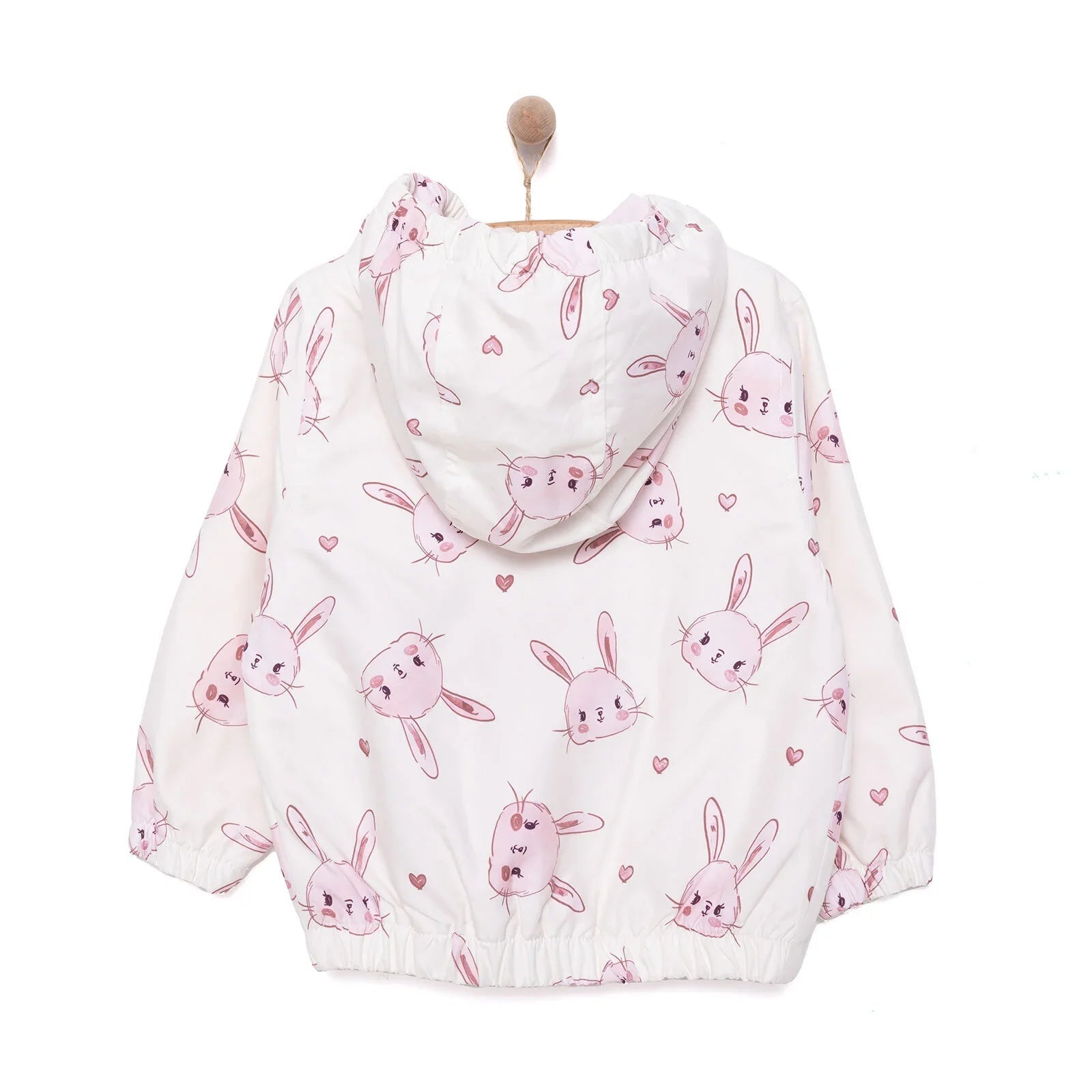 Midimod Girl Raincoat - Ecru - mezetto ebebek ebebek