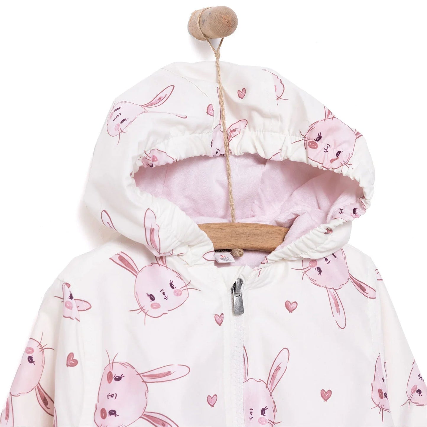 Midimod Girl Raincoat - Ecru - mezetto ebebek ebebek