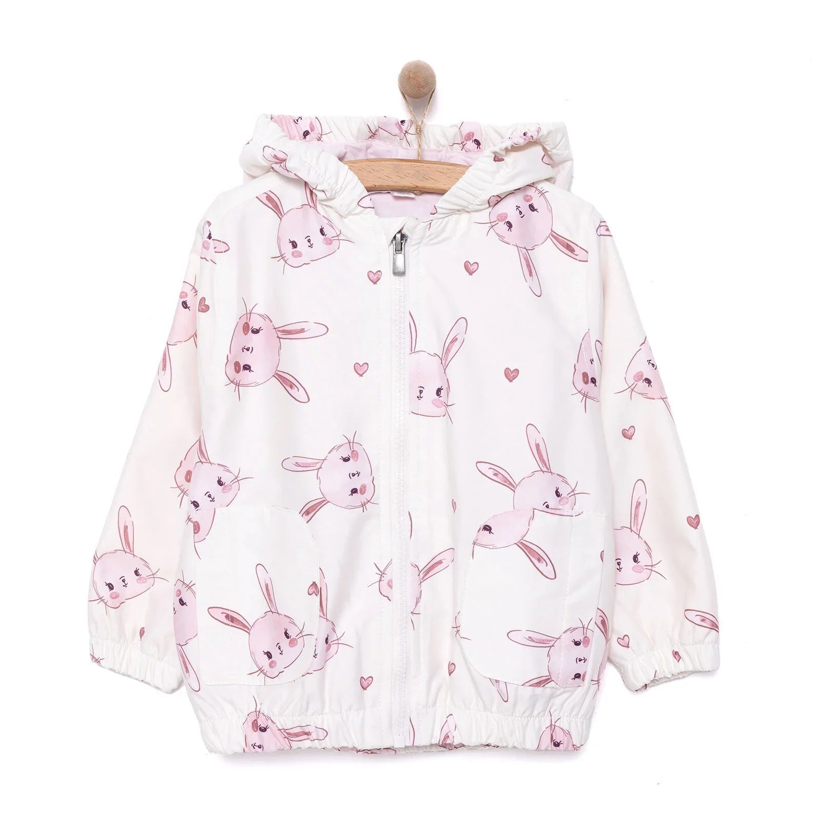 Midimod Girl Raincoat - Ecru - mezetto ebebek ebebek