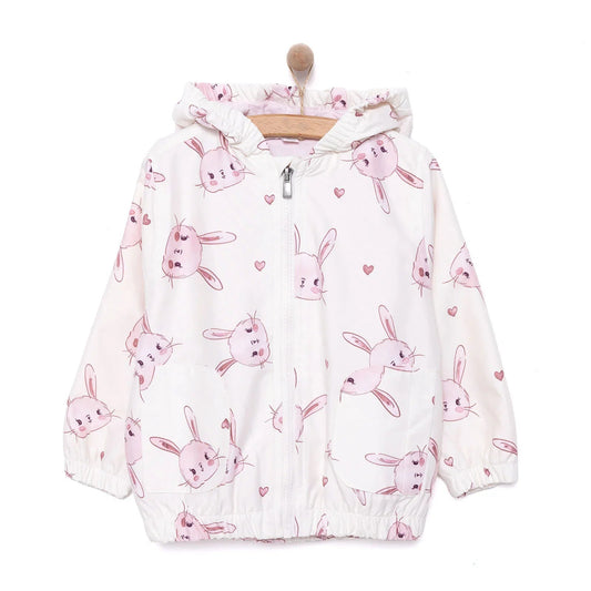 Midimod Girl Raincoat - Ecru - mezetto ebebek ebebek