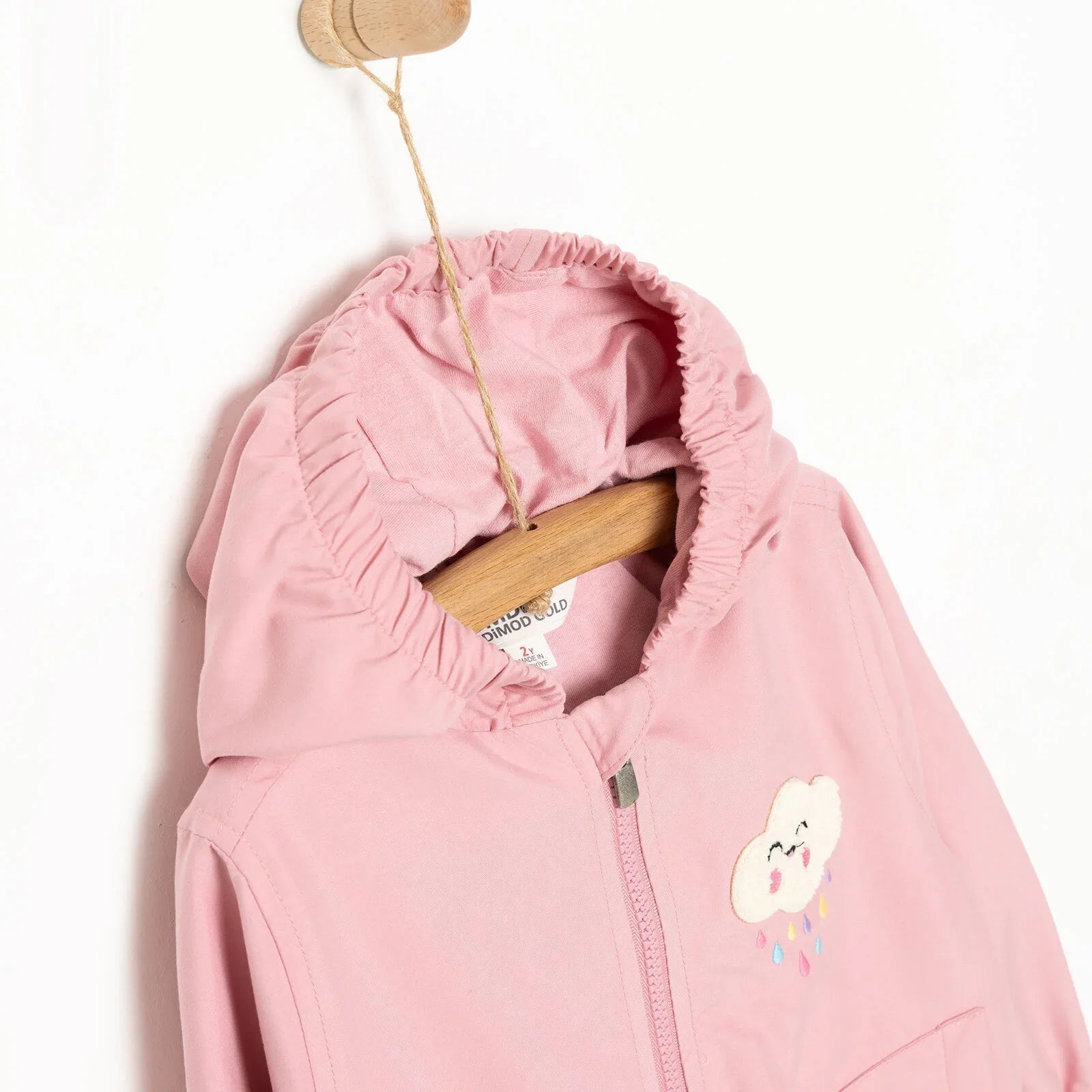 Midimod Girl Raincoat - Pink - mezetto ebebek ebebek