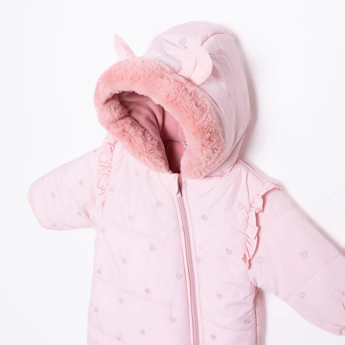 Midimod Girl Snowsuit - Light Pink - mezetto ebebek ebebek