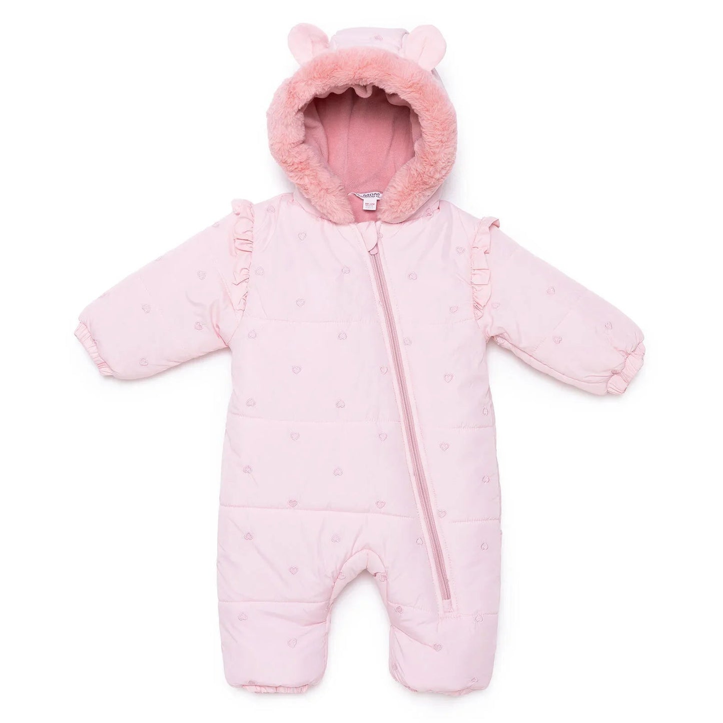 Midimod Girl Snowsuit - Light Pink - mezetto ebebek ebebek