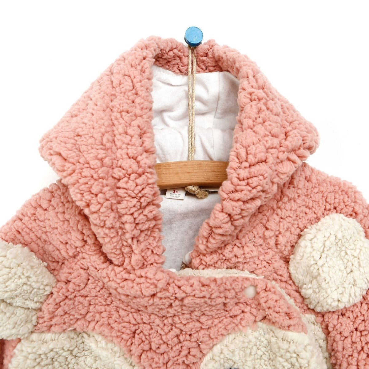 Midimod Newborn Deer Figure Welsoft Footed Jumpsuit - Light Rose - mezetto ebebek ebebek