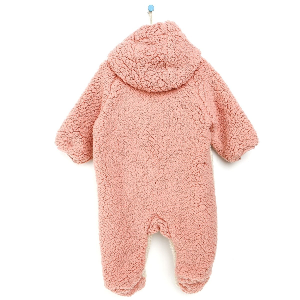 Midimod Newborn Deer Figure Welsoft Footed Jumpsuit - Light Rose - mezetto ebebek ebebek
