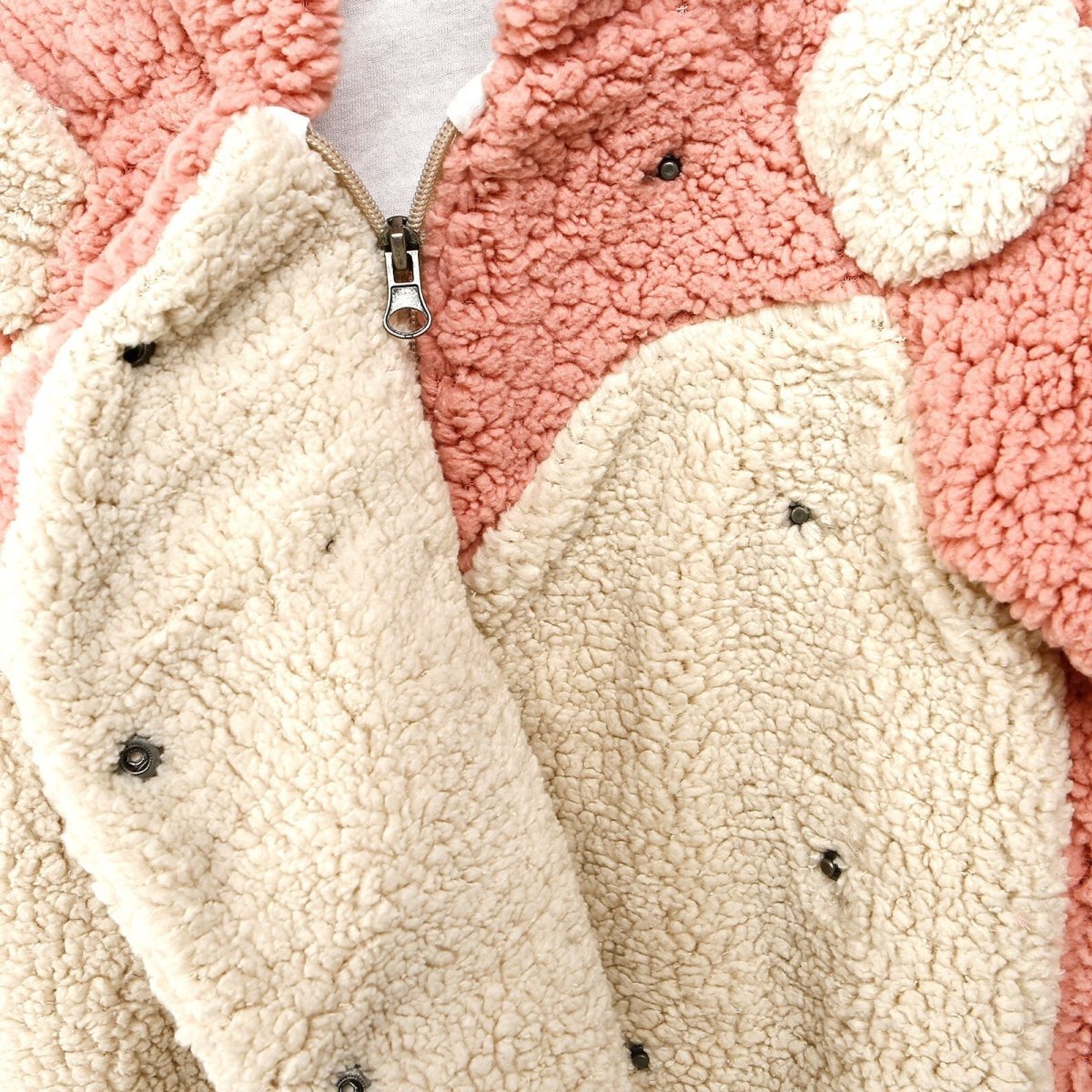 Midimod Newborn Deer Figure Welsoft Footed Jumpsuit - Light Rose - mezetto ebebek ebebek