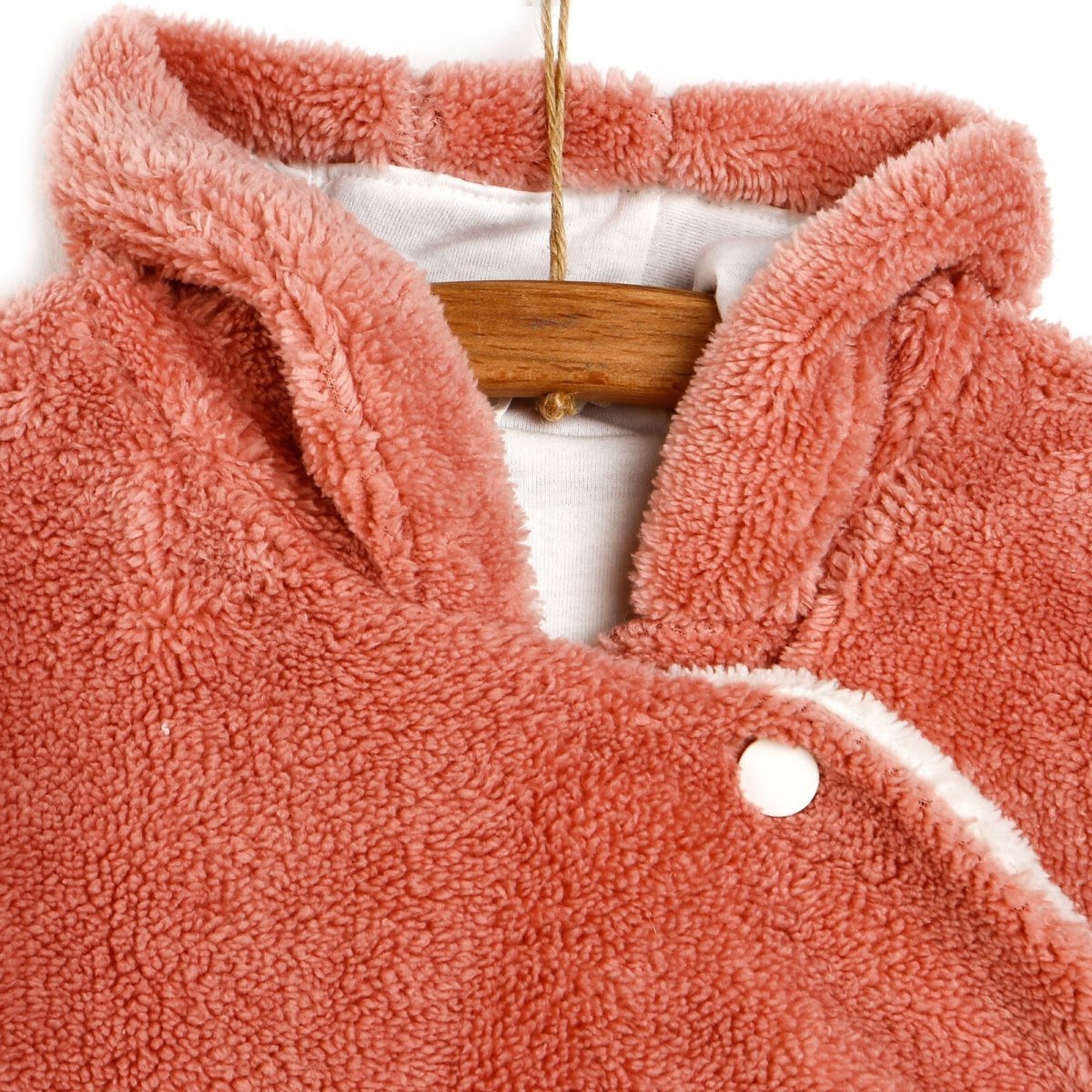 Midimod Newborn Fox Welsoft Footed Jumpsuit - Powder - mezetto ebebek ebebek